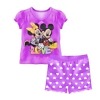 Purple baby tshirt shorts set mickey minnie theme cute gift