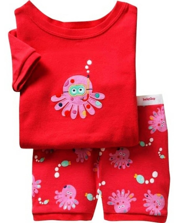 Red baby tshirt and shorts set comfortable everyday gift outfit