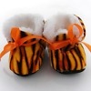 Orange and black warm boots for girls, stylish and comfy for winter parties or gifting