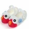 White and red woolen shoes for girls, cute and comfortable for winter festivals or gifting