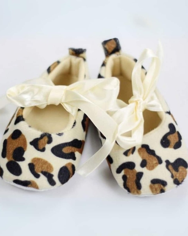 Animal print fancy shoes for baby girls, stylish and cute for parties or festivals