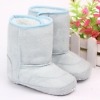 Grey baby girl shoes, stylish wedding or party outfit accessory