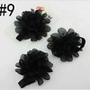 Pretty black flower barefoot sandals for baby girls, cute and stylish for parties or gifting