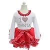 Red and white Christmas dress for babies, stylish holiday party wear