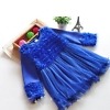 Navy blue net baby party dress, girls birthday outfit, stylish and cute