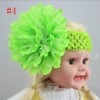 Neon green crochet baby hairband, cute accessory for party gifting