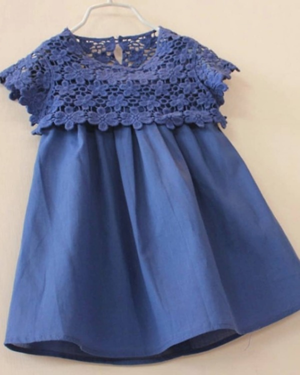 Dark blue summer fashion clothing for children, stylish party or birthday wear