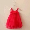 Red net baby girl dress, cute wedding or party outfit