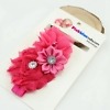 Elegant Hairband with a three flowers in hot pink for Toddlers