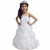 White floral wedding dress for baby girls, festive and stylish