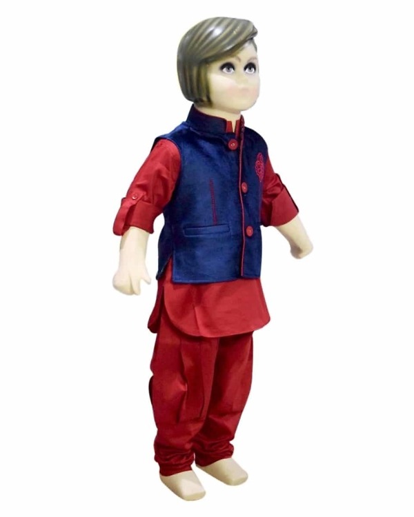 Kids red Indian wedding wear for toddlers, stylish and cute for gifting or festive occasions