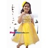 White and yellow designer baby girl dress, toddler, birthday or party, cute and stylish