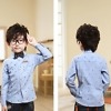 Boys formal shirt baby boy sky blue black print birthday outfit stylish