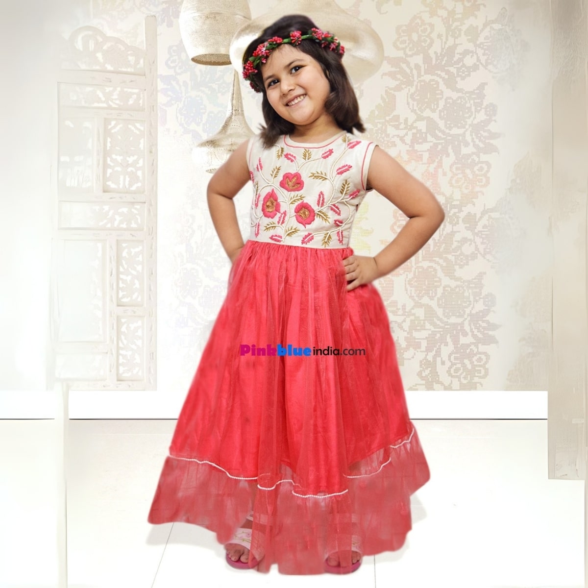 Fashionable kids luxury party designer dress, cute and stylish for celebrations