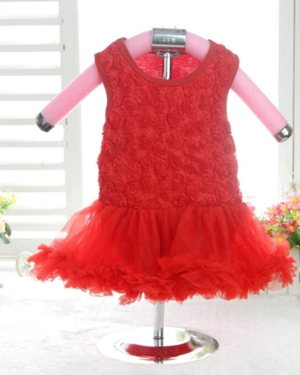 Red infant romper for baby girl festive wear gift idea