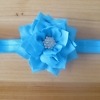 Sky blue flower headband for kids, stylish festival accessory, cute gift idea