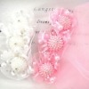 Pink and white floral headband for girls, stylish special occasion accessory