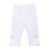 Designer white leggings for baby girl comfortable wear
