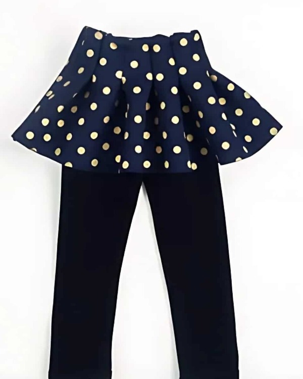 Blue baby girl leggings soft cotton daily wear by Pink Blue India