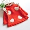 Orange winter jacket baby girl festive wear warm stylish outfit