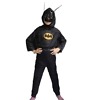 Black Batman costume for kids, stylish superhero outfit for birthday parties and fancy dress