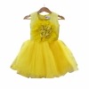 Yellow feather ethnic designer sunshine dress for girls, cute and festive