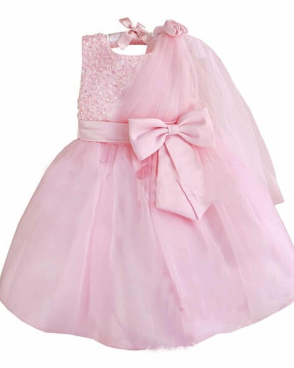 Pink baby girl special occasion dress, cute party outfit