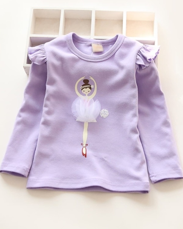 Smart lavender baby girl top, cute and stylish for gifting or festive occasions