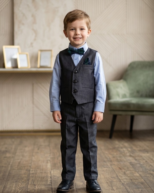 Page Boys Wedding Outfit 3 Piece Party Suit for 0 to 12 Years
