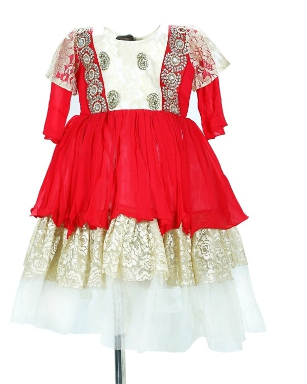 Baby girl party and occasion wear dress, stylish and cute