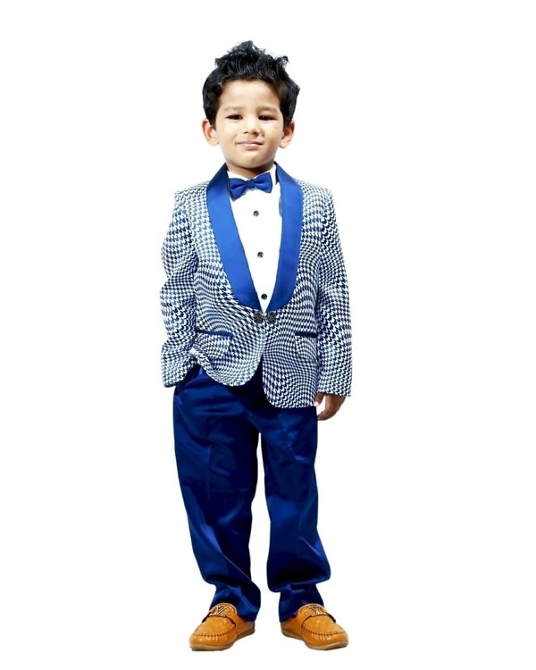 Designer boys party wear tuxedo suit, stylish and cute for weddings or special occasions