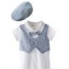 Newborn baby boy formal waistcoat and bowtie set, stylish for parties