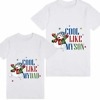 Father son Christmas tshirt white festive print comfortable holiday occasion wear