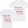 Mother daughter matching tshirt quote print white comfortable special occasion wear