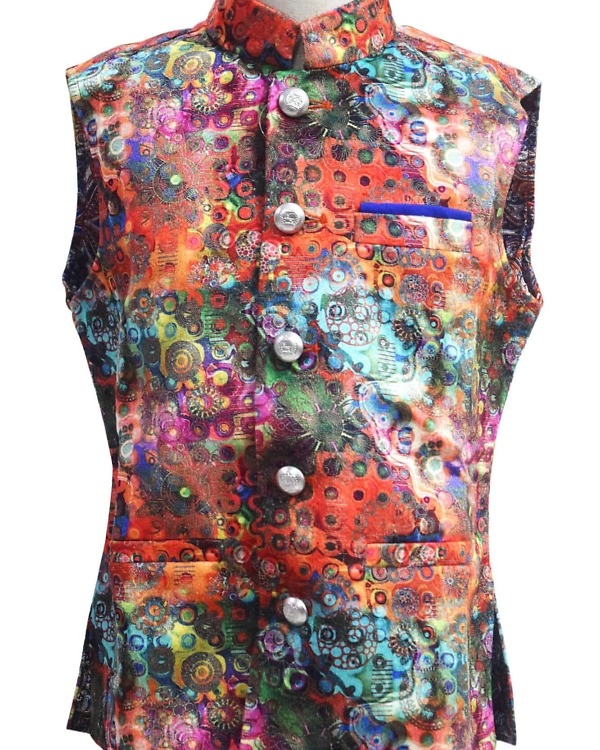 Digital Nehru jacket for kids ethnic wear, cute and elegant
