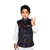 Royal blue velvet boys waistcoat for Indian wedding, elegant and festive