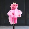 Baby girl pink high low dress floral design stylish birthday occasion wear
