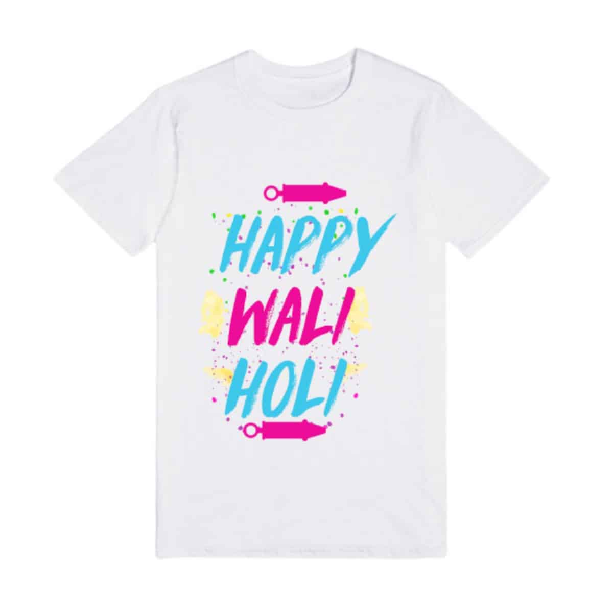 Custom kids family Holi theme t-shirts, fun festive wear