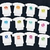 Personalized baby monthly milestone onesie white design comfortable growth outfit