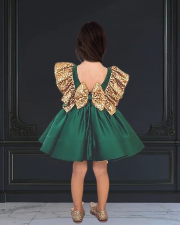 Couture party wear dress for baby girl with designer look ideal for special events and photoshoot