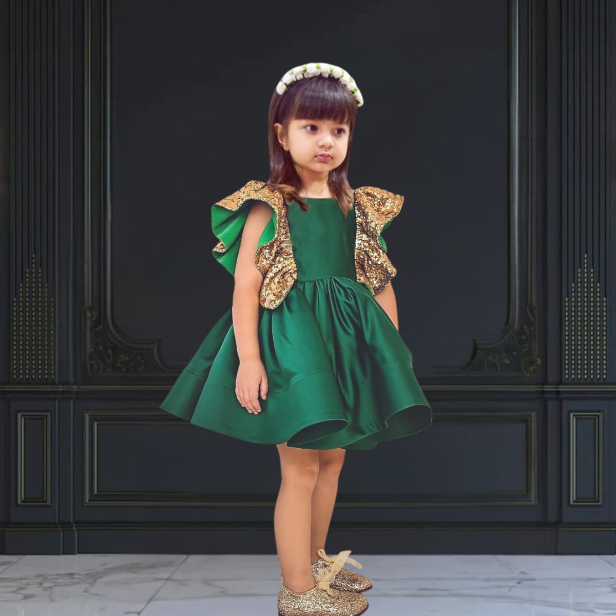Designer baby girl frock for party wear perfect for weddings birthdays and premium occasions