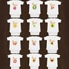 Month-by-month fruit romper for babies, cute birthday or festival outfit