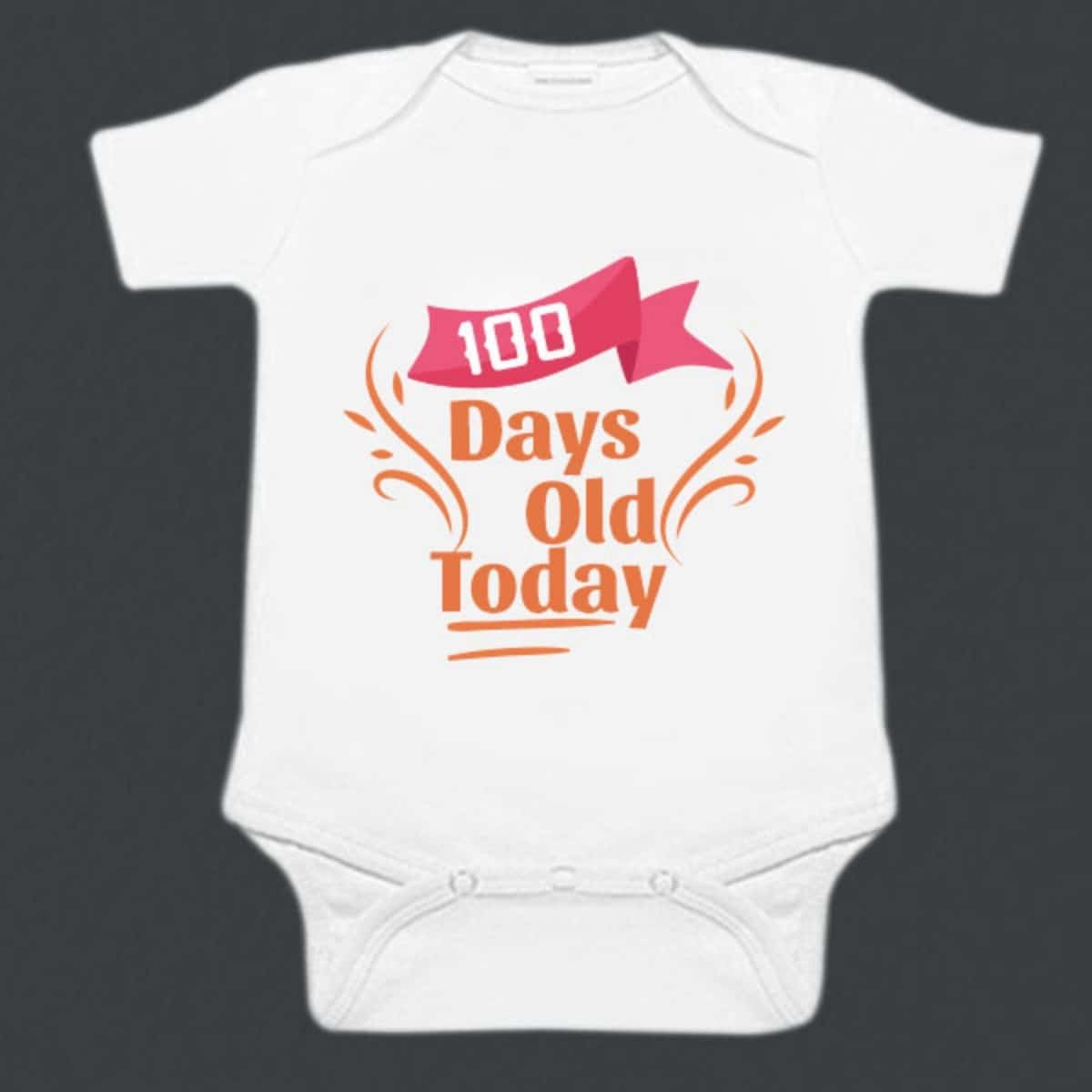 Personalized baby 100 days outfit white romper comfortable celebration wear gift