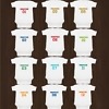 Personalized sports jersey milestone onesie, baby boys cute birthday gift