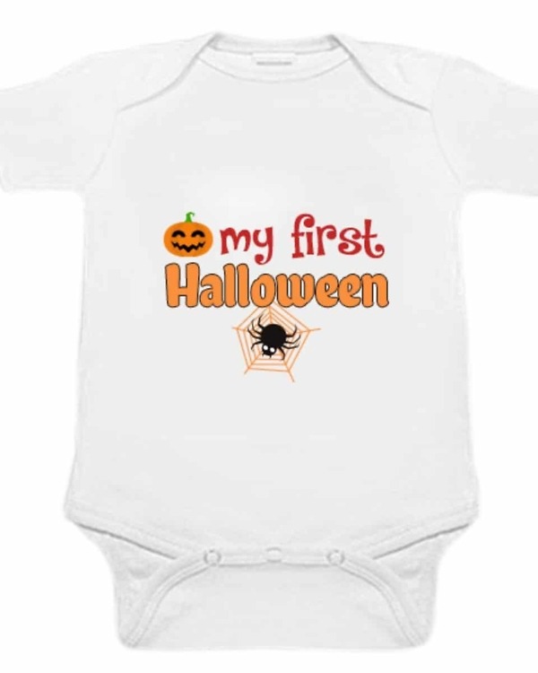 Baby pumpkin first Halloween onesie orange cute festive outfit comfortable gift