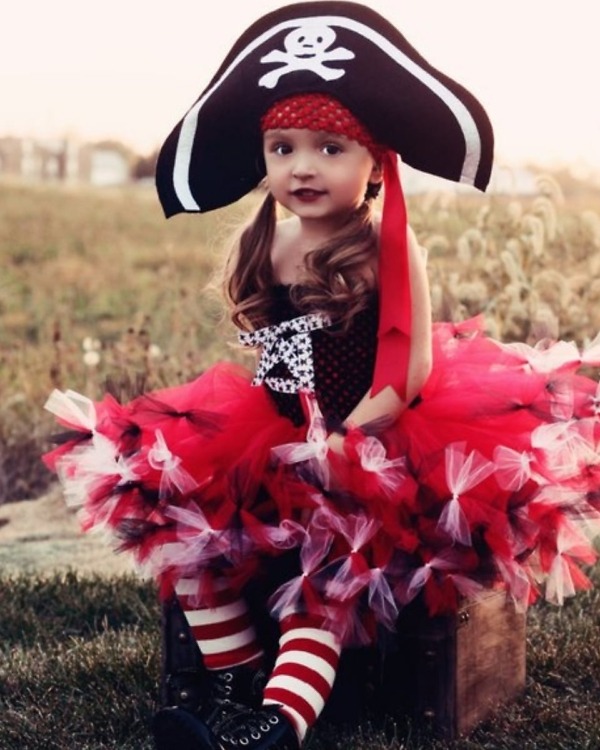Pirate tutu dress costume for baby girls, party wear, playful and cute