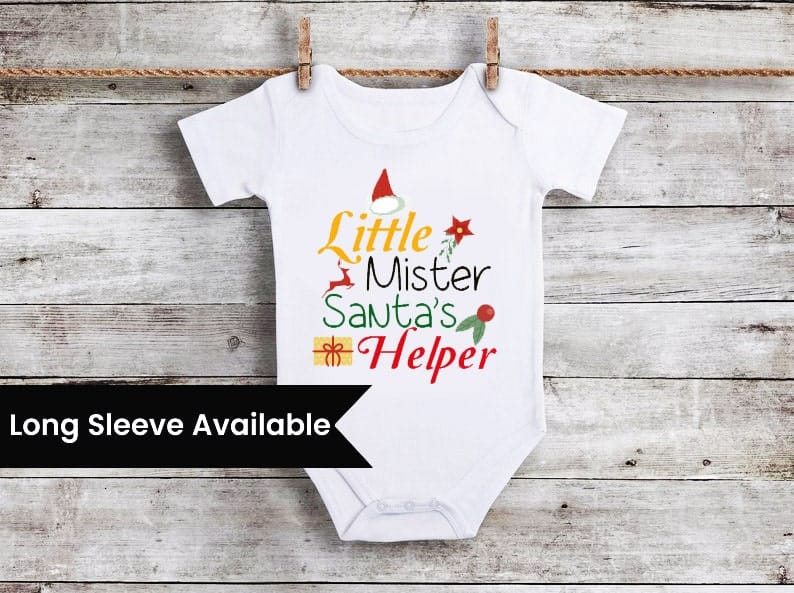 Baby Christmas onesie unisex white holiday design comfortable festive wear gift