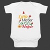 Newborn baby Christmas onesie white festive print comfortable holiday outfit cute gift