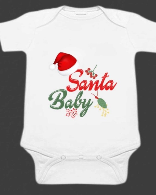 Santa baby onesie for baby cute christmas festive wear outfit