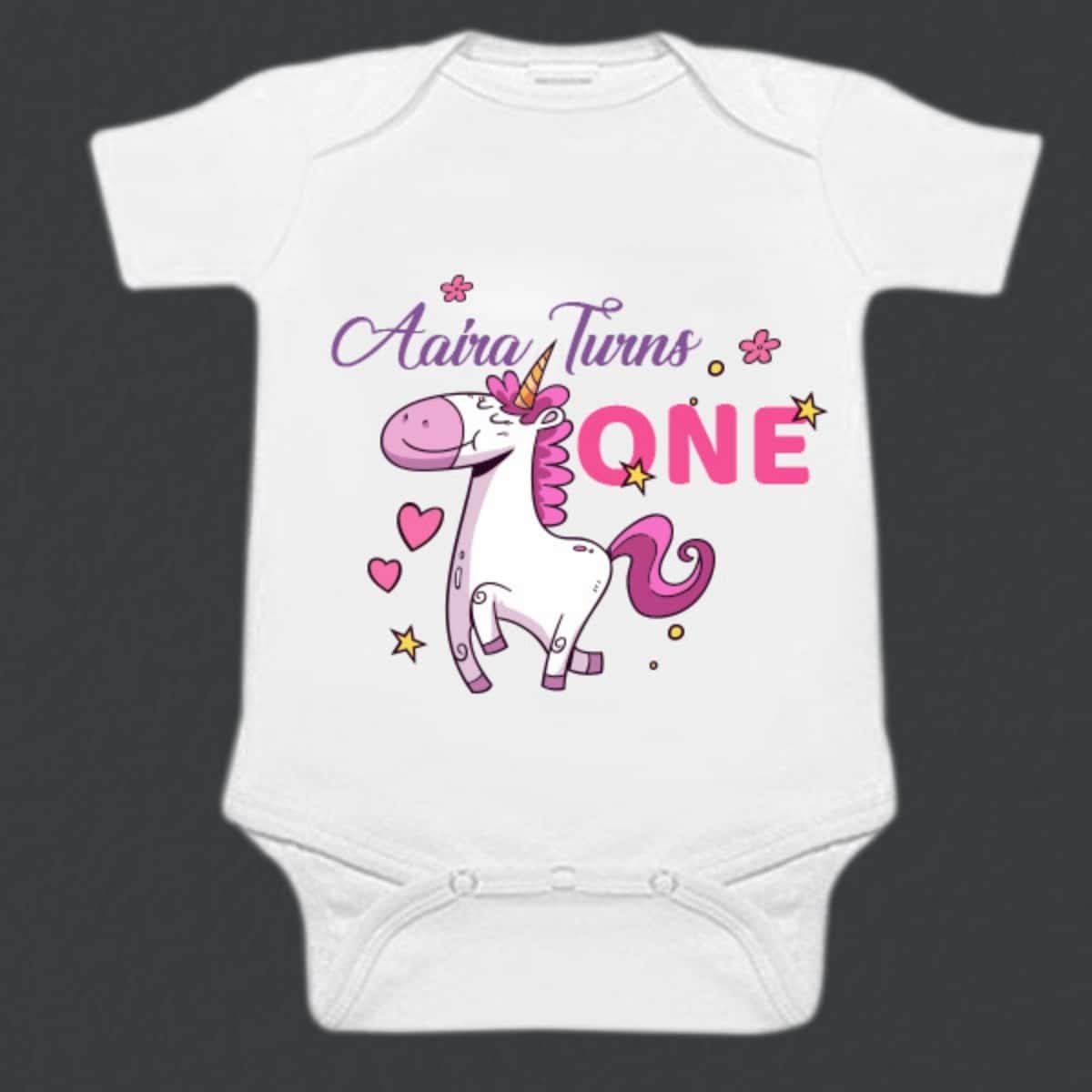 Unicorn onesie for baby girl cute themed daily wear outfit